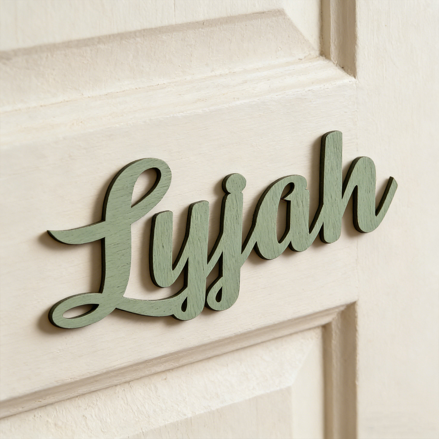 Baby Name Wall Art - 1 stuk gepersonaliseerd houten achternaambordje, aanpasbare