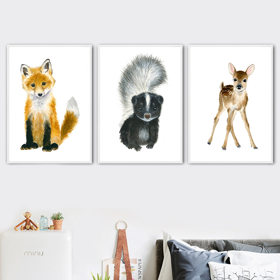 Baby Nursery Giraffe - Olifant Vos Zebra Giraffe Luipaard Leeuw