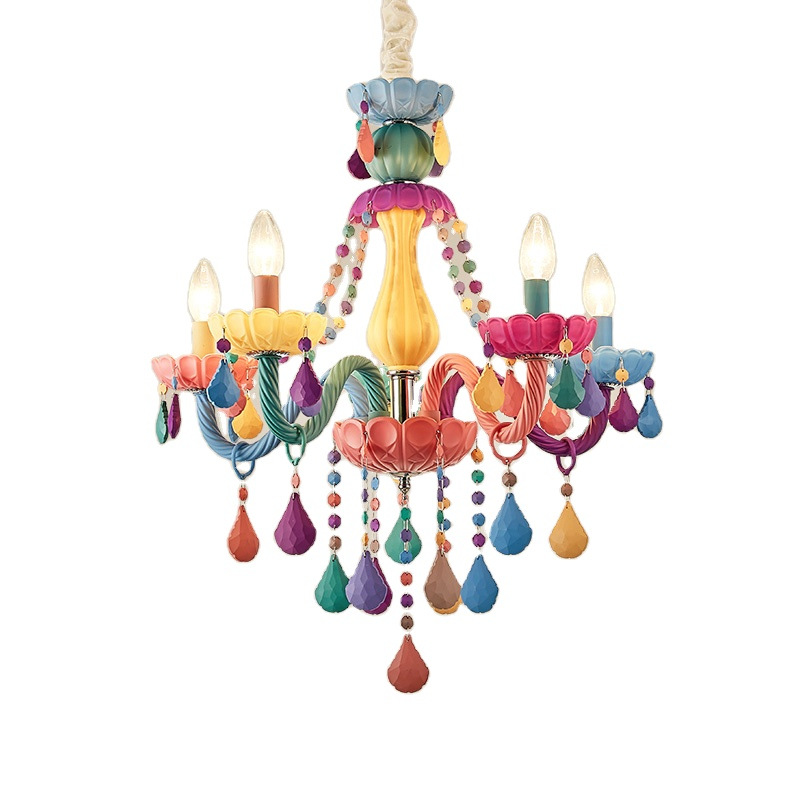 Baby Nursery Chandelier - Macaron-kroonluchter Kinderkamer in Europese stijl Slaapkamer