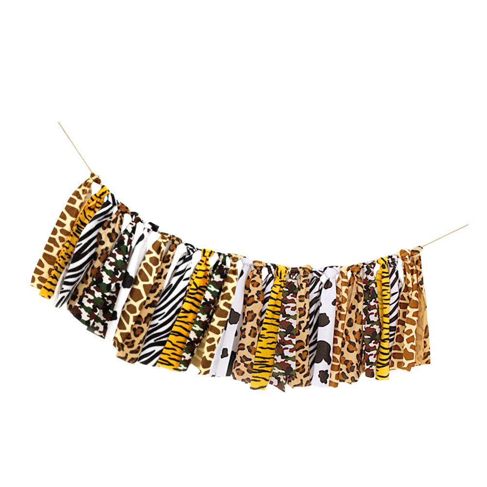 Baby Nursery Bunting - 1 Stuks Baby Verjaardagsbanner Kleurrijke Luipaardprint