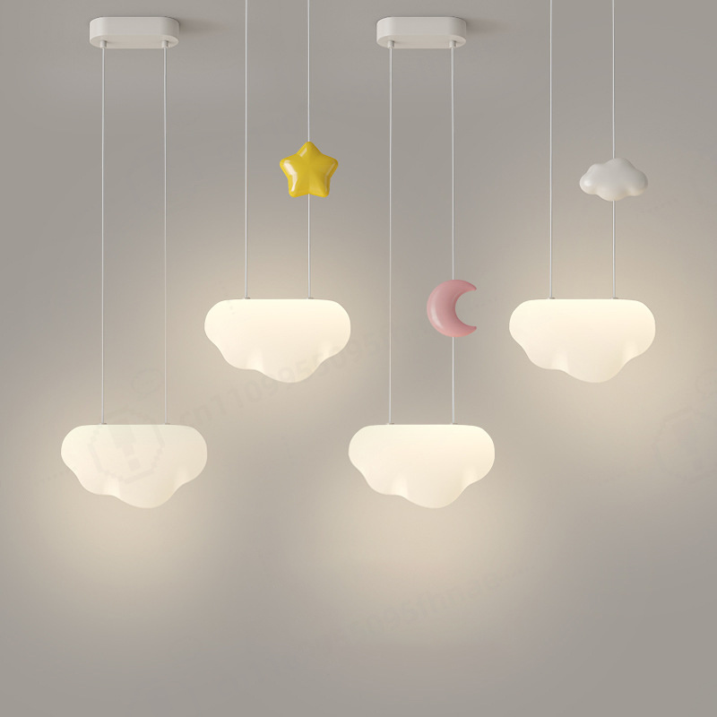 Baby Nursery Chandelier - Wolk Kleine kroonluchter Kinderkamer Bedlampje Minimalistisch