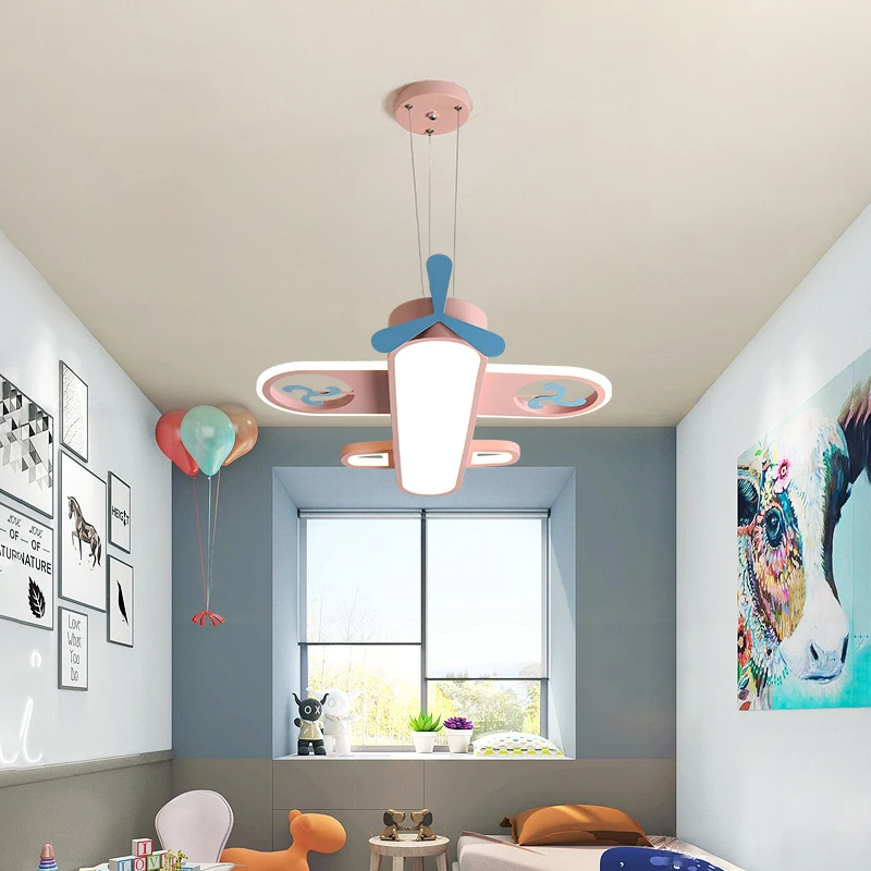 Baby Nursery Chandelier - 2025 moderne roze blauwe kroonluchter led