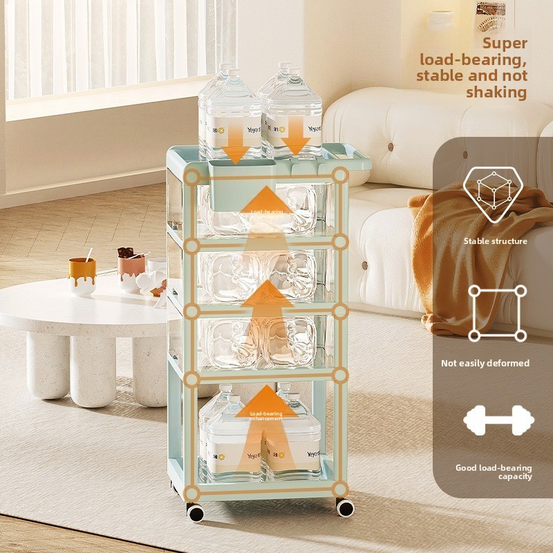 Baby Nursery Trolley - Verplaatsbare baby-opbergwagen met meerdere laden, organizer