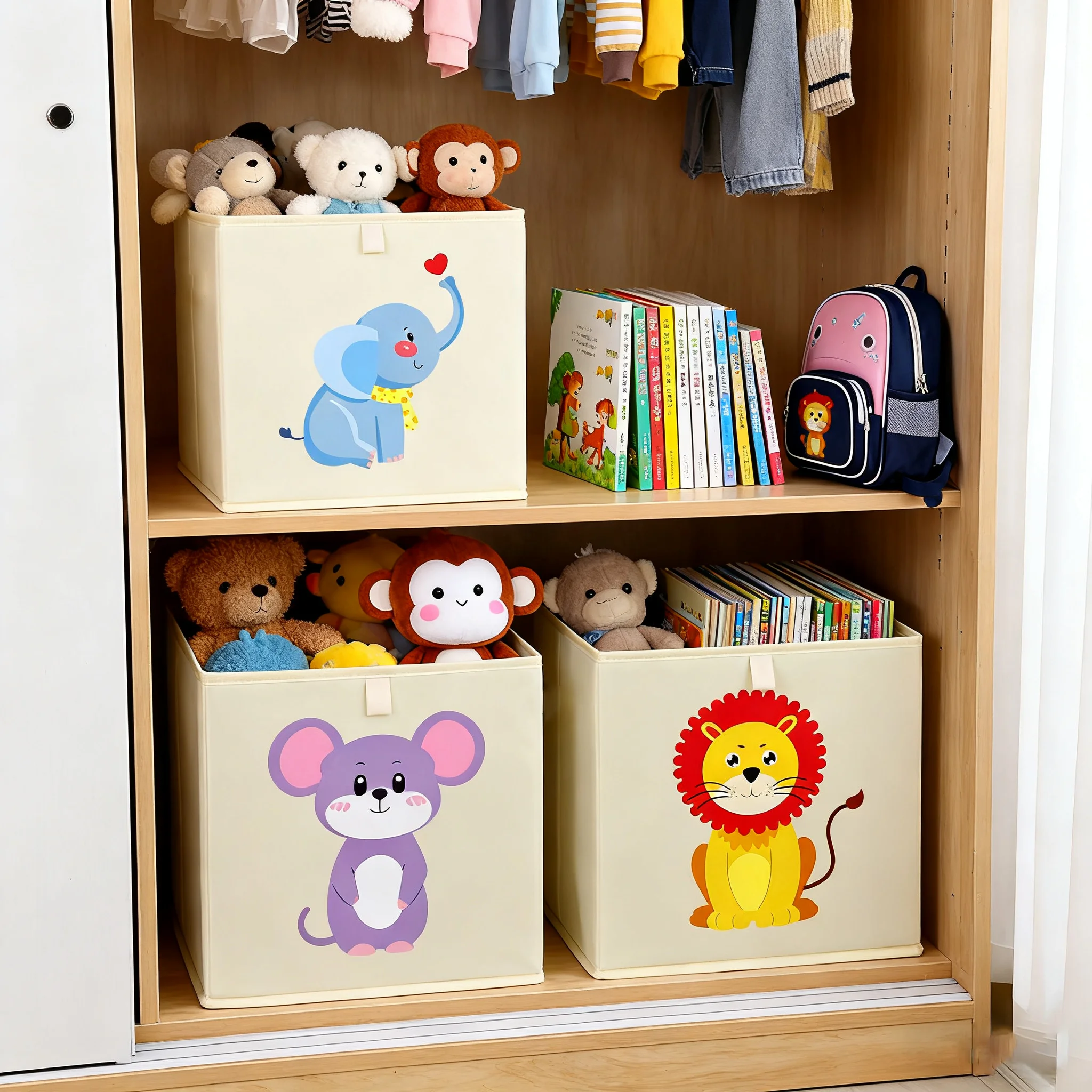 Baby Nursery Items - Schattige cartoon opbergmand voor kinderen, speelgoedopbergbox