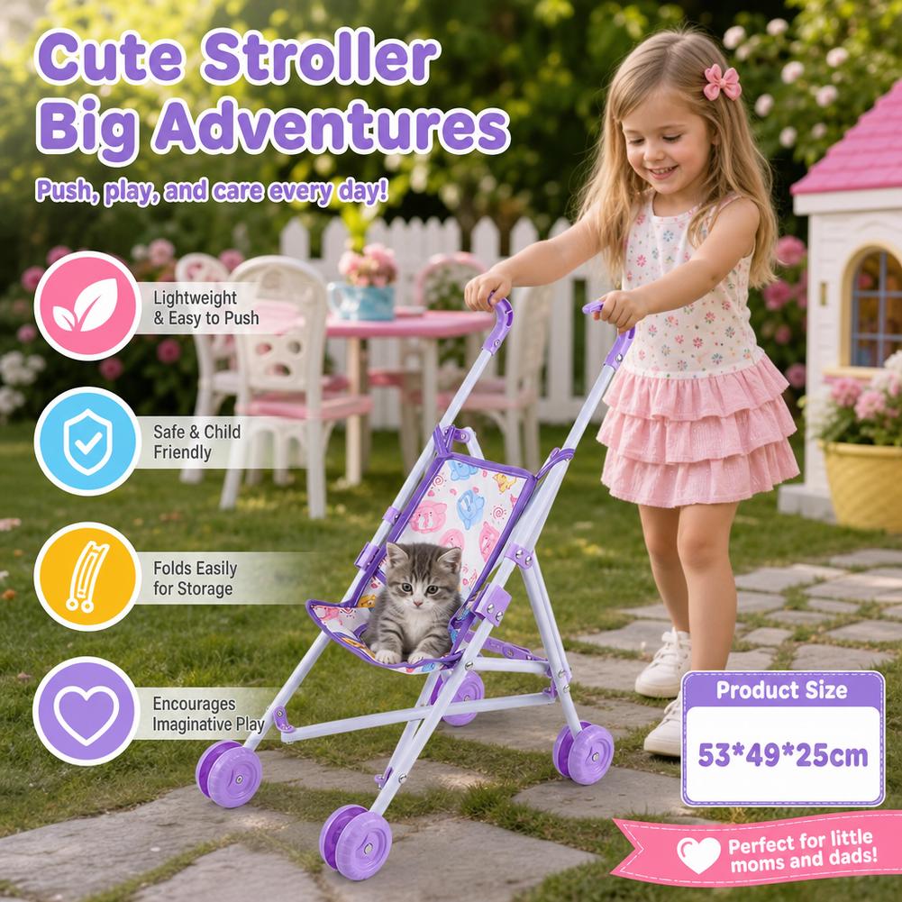 Poppenwagen Roze Baby Kinderwa - Baby Nursery Trolley recensie en prijs