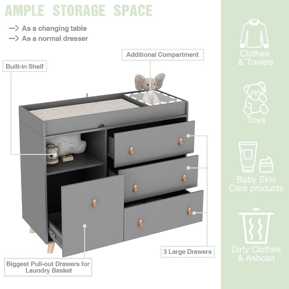 Babycommode commode, twee-in-é - Baby Nursery Dresser recensie en prijs