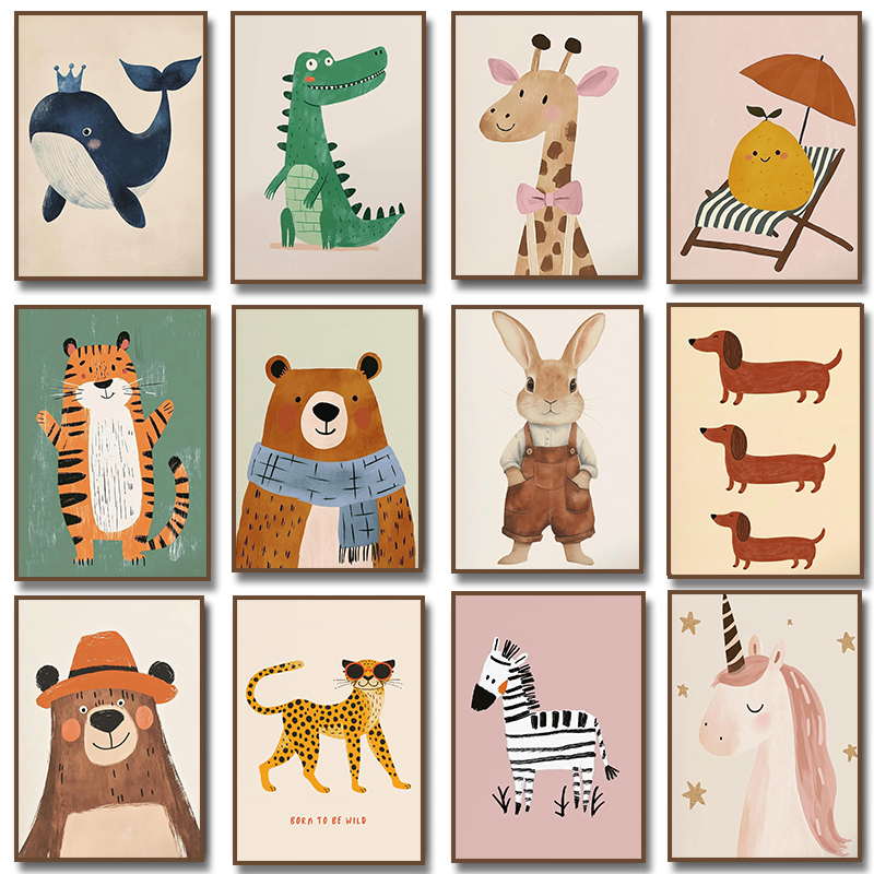 Schattige dierenillustratie po - Baby Nursery Giraffe recensie en prijs