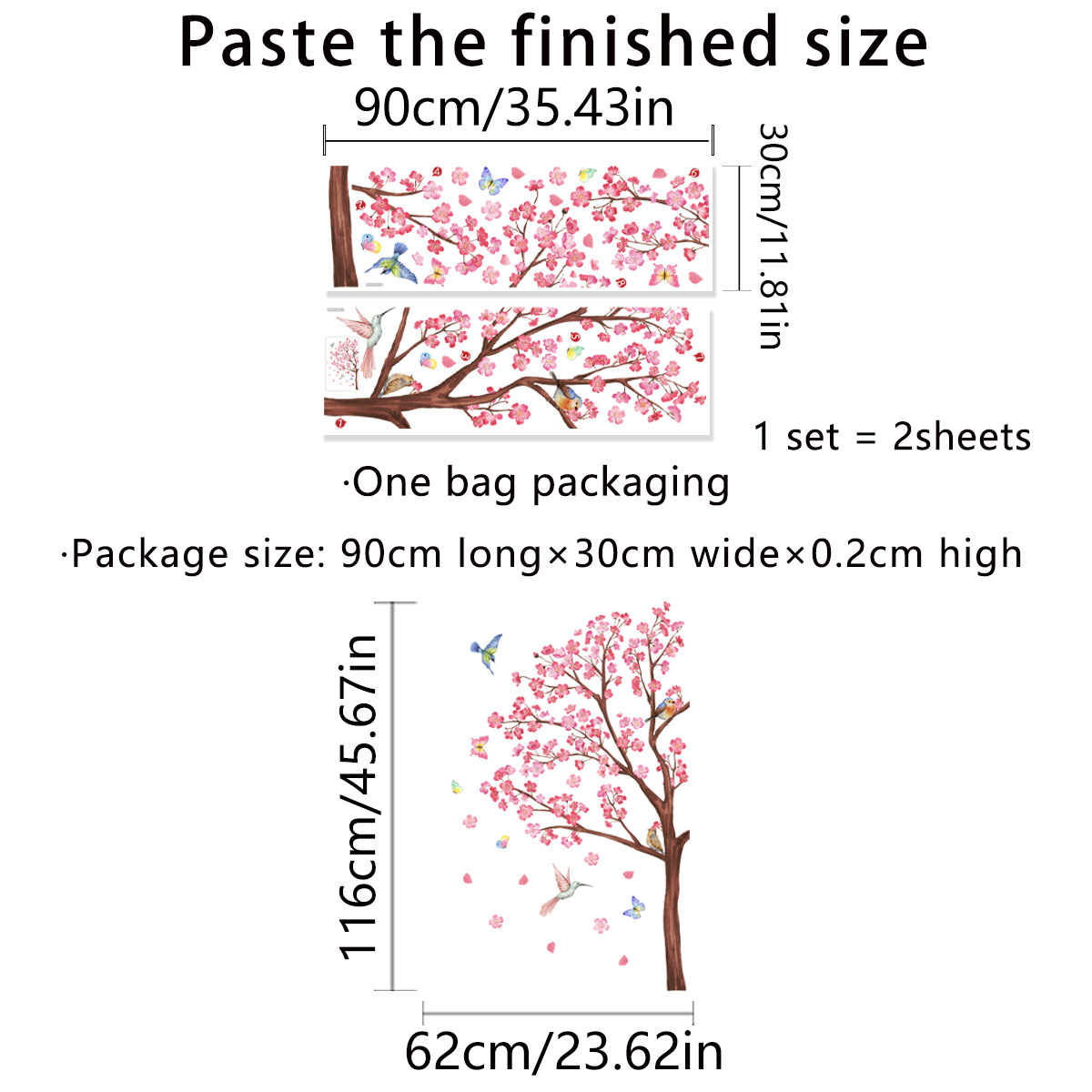 Aquarel Vogel Bloem Muursticke - Baby Nursery Accessories recensie en prijs
