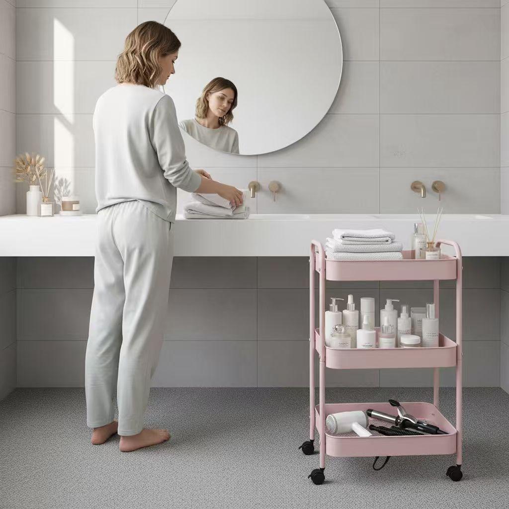 3-laags rollende opbergwagen m - Baby Nursery Trolley recensie en prijs