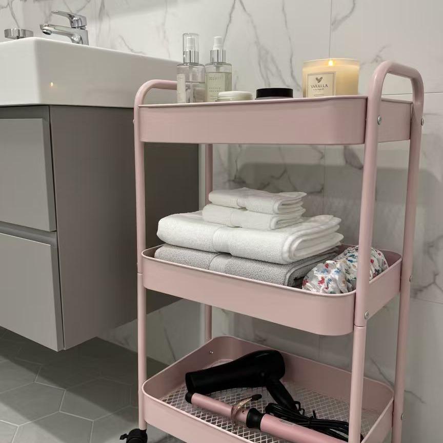 3-laags rollende opbergwagen m - Baby Nursery Trolley recensie en prijs