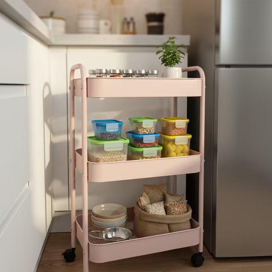 3-laags rollende opbergwagen m - Baby Nursery Trolley recensie en prijs