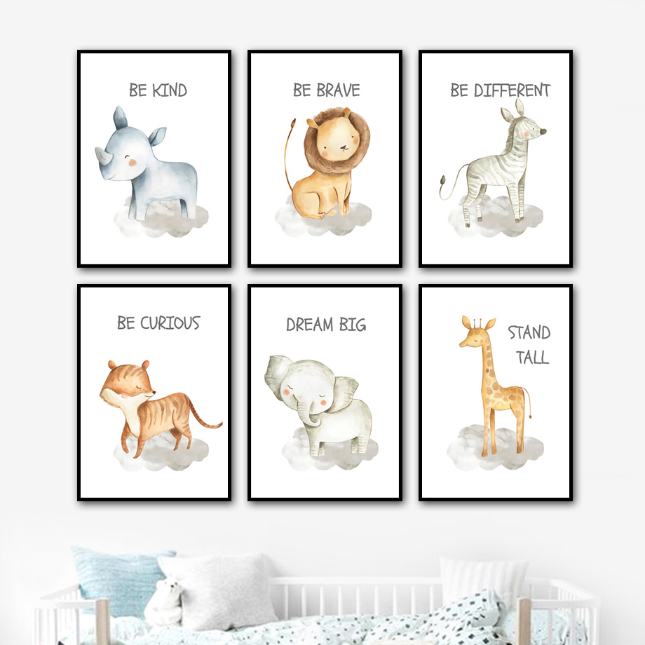 Kinderkamer Muur Canvas Schild - Baby Nursery Giraffe recensie en prijs