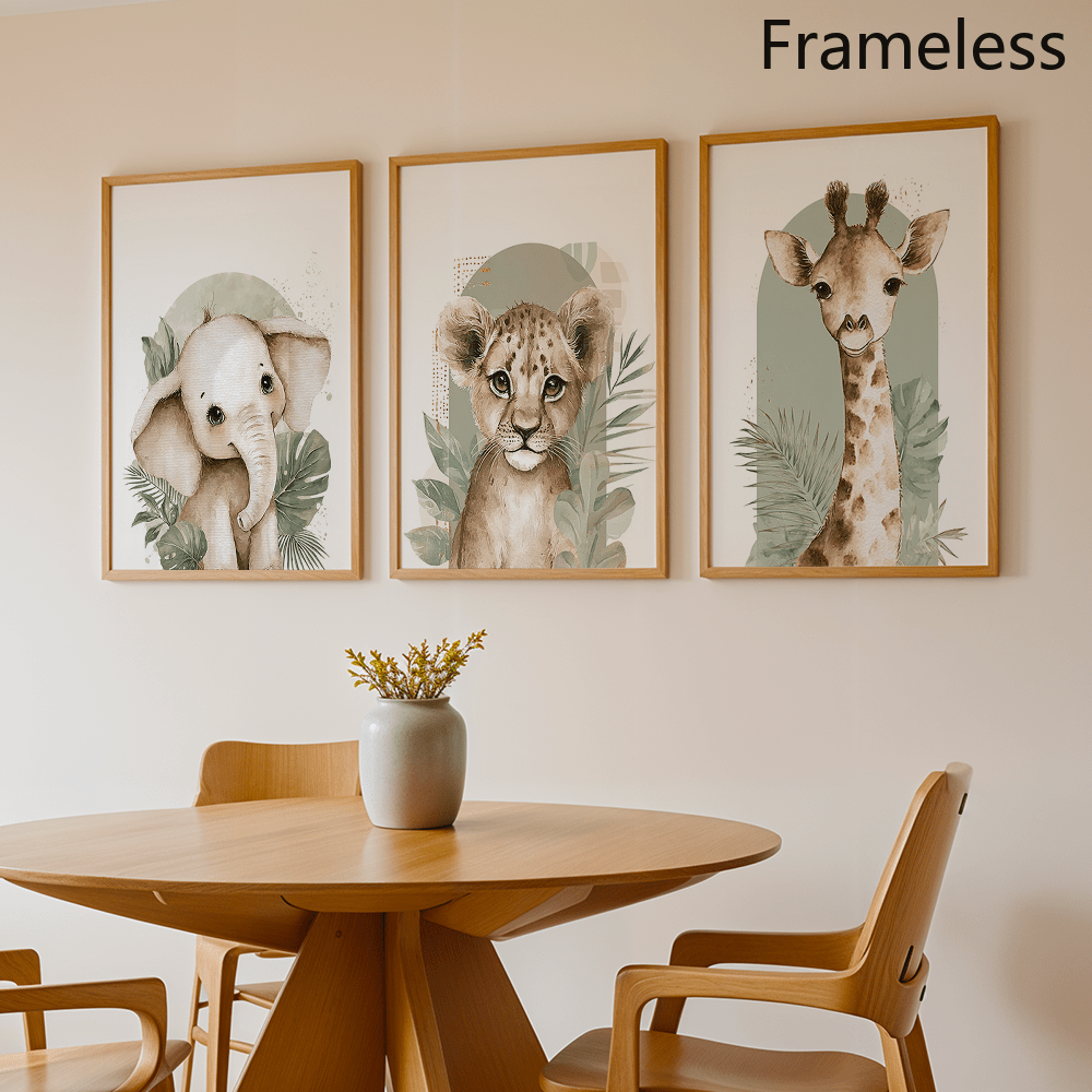 Set van 3 Safari Dieren Poster - Baby Nursery Giraffe recensie en prijs