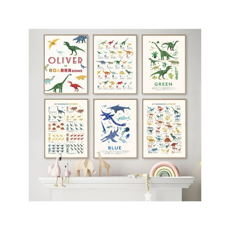 Dinosaurusnummers Educatief AB - Baby Name Wall Art recensie en prijs