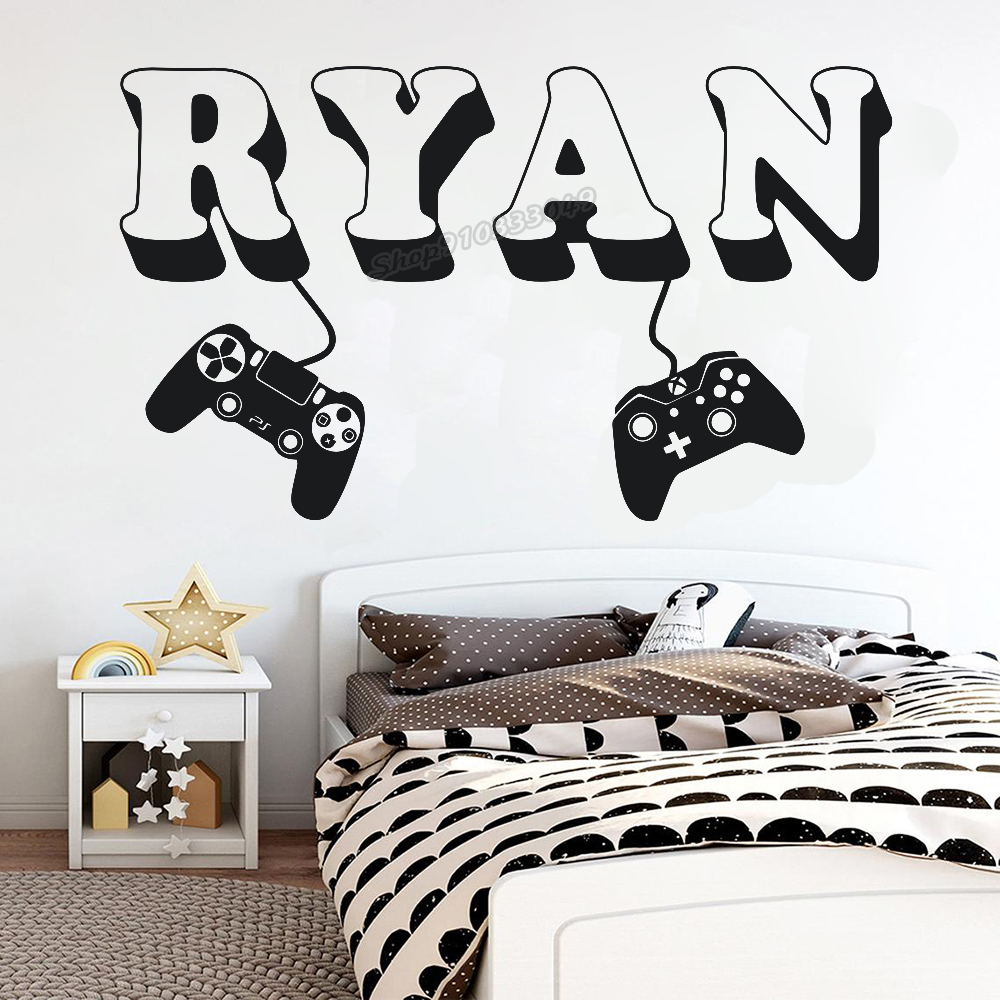 Gamer muursticker aangepaste n - Baby Name Wall Art recensie en prijs
