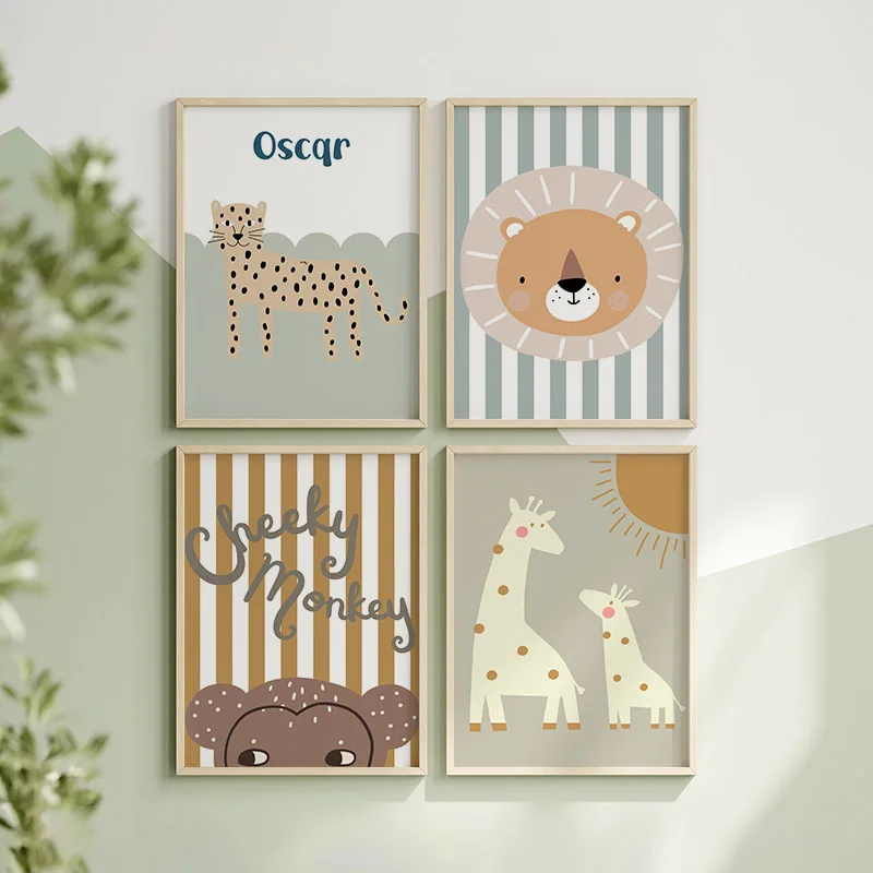 Cartoon Giraffe Luipaard Leeuw - Baby Nursery Giraffe recensie en prijs