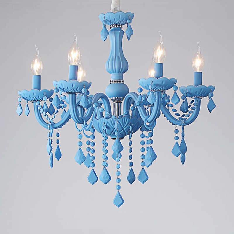 Europese stijl lichtblauw kris - Baby Nursery Chandelier recensie en prijs