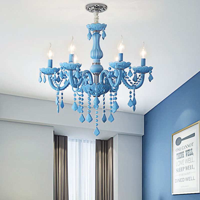 Europese stijl lichtblauw kris - Baby Nursery Chandelier recensie en prijs