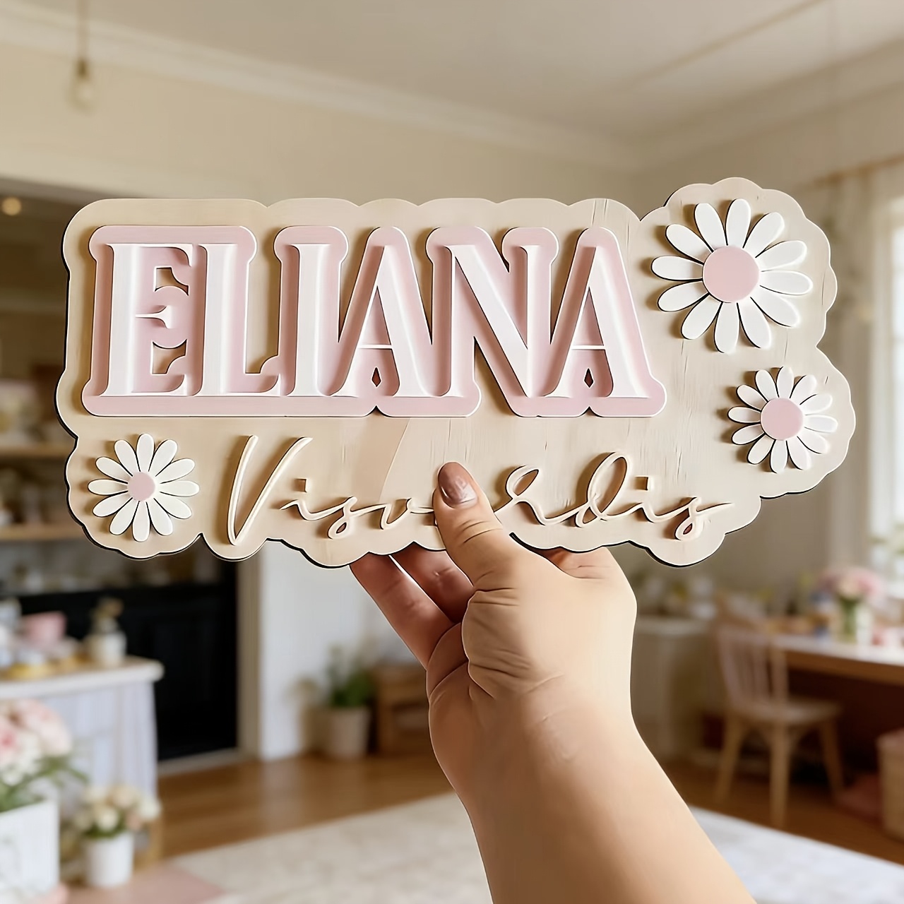 Aanpasbaar Daisy Accent houten - Baby Nursery Accent Wall recensie en prijs