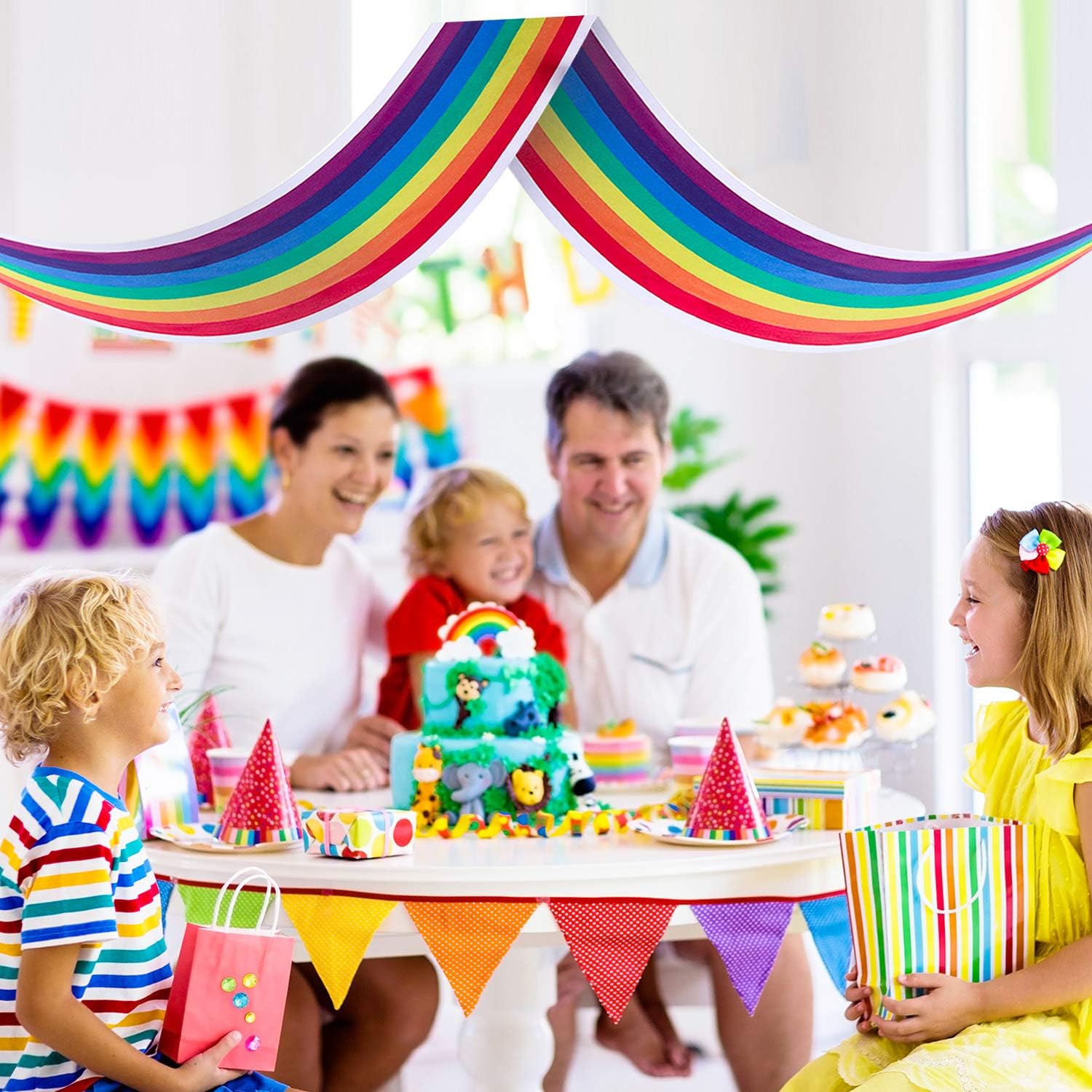 11,8ft regenboog hangende vlag - Baby Nursery Bunting recensie en prijs