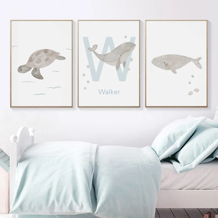 Aangepaste naam walvis octopus - Baby Name Wall Art recensie en prijs