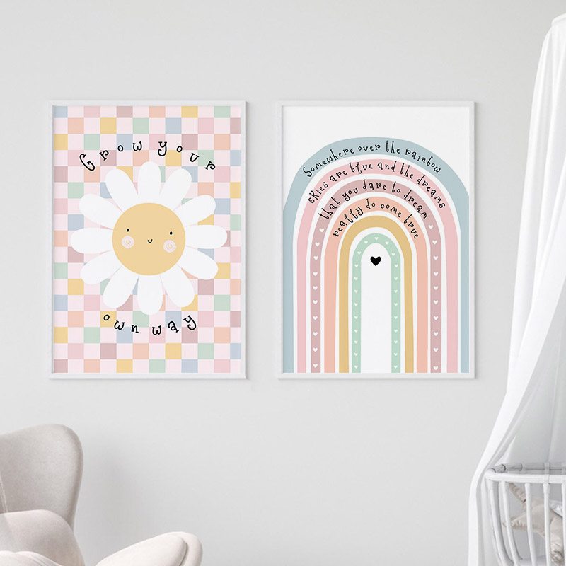 Zon Bloem Regenboog Wolk Hart  - Baby Nursery Kids recensie en prijs